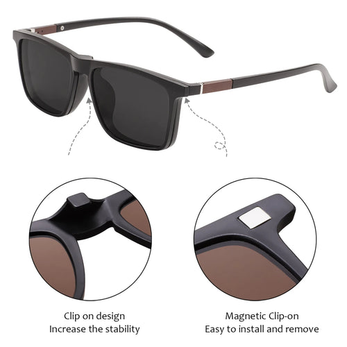 UV400 Magnetic Clip-On Tinted Glasses